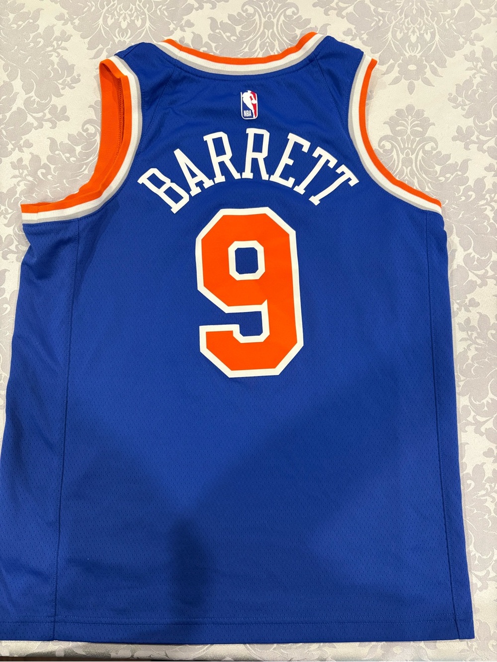 Nike Knicks Royal Blue & Orange #9 Basketball Jersey - Picture 2 of 2
